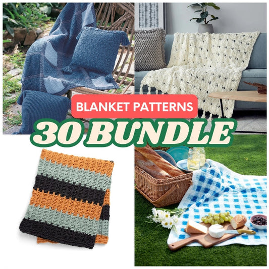 30 Stunning Bernat Bricks Crochet Blanket Patterns