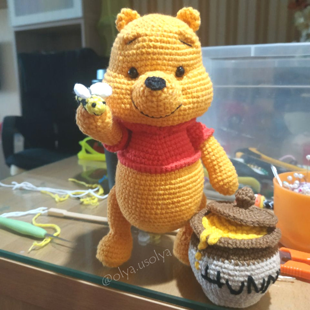 Crochet pattern | Lovely teddy Bear | PDF | Cotton & Plush stuffed toy | easy amigurumi baby toy