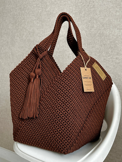 Crochet Tote Bag Pattern Reusable Grocery Bag, Tote Bag Crochet Pattern PDF Aesthetic Bag, Large Crochet Beach Bag