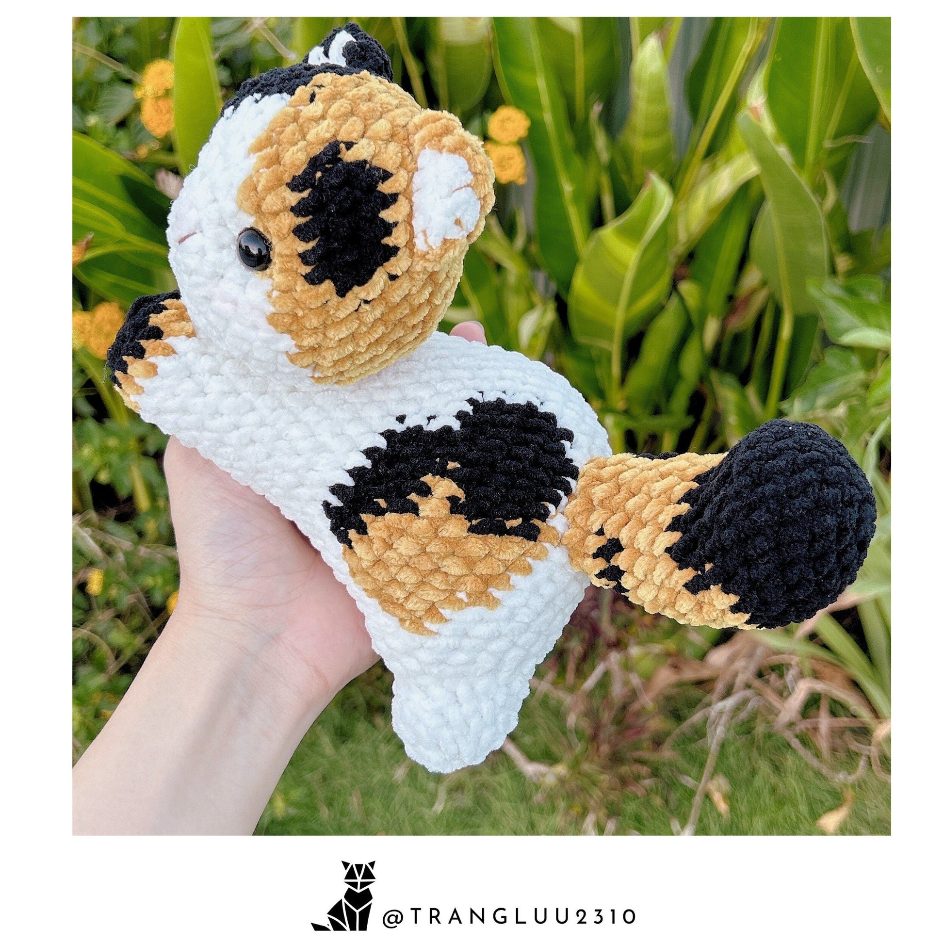 Crochet cat and bunny PATTERN bundle 3 in 1: Sweetie Fluffy | calico cat bunny | English PDF pattern