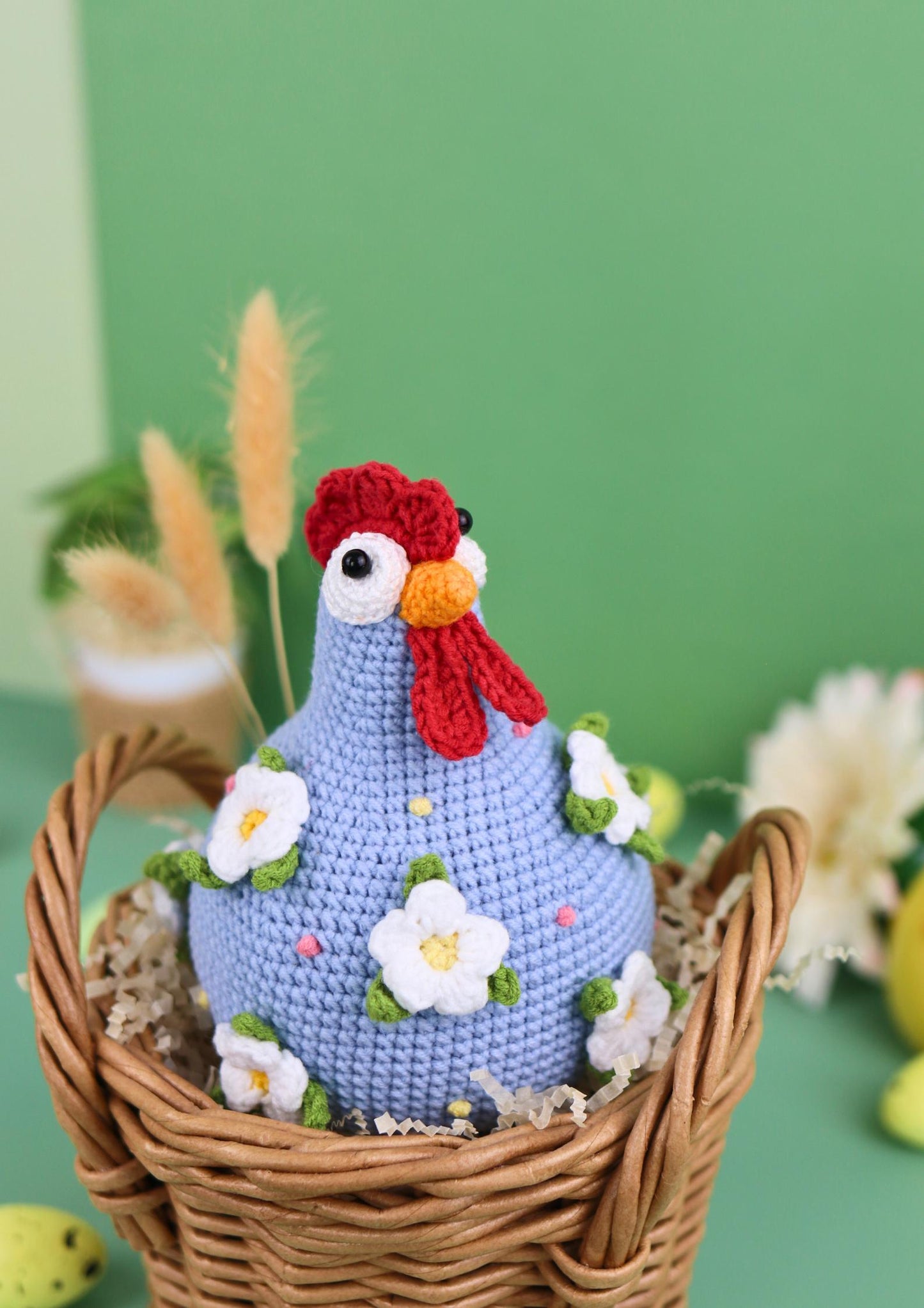 Crochet Chicken Amigurumi Pattern - Adorable DIY Crochet Hens, Easter Chick Toy, Cute Farm Animal PDF Tutorial, Spring Decor, Easy Crochet