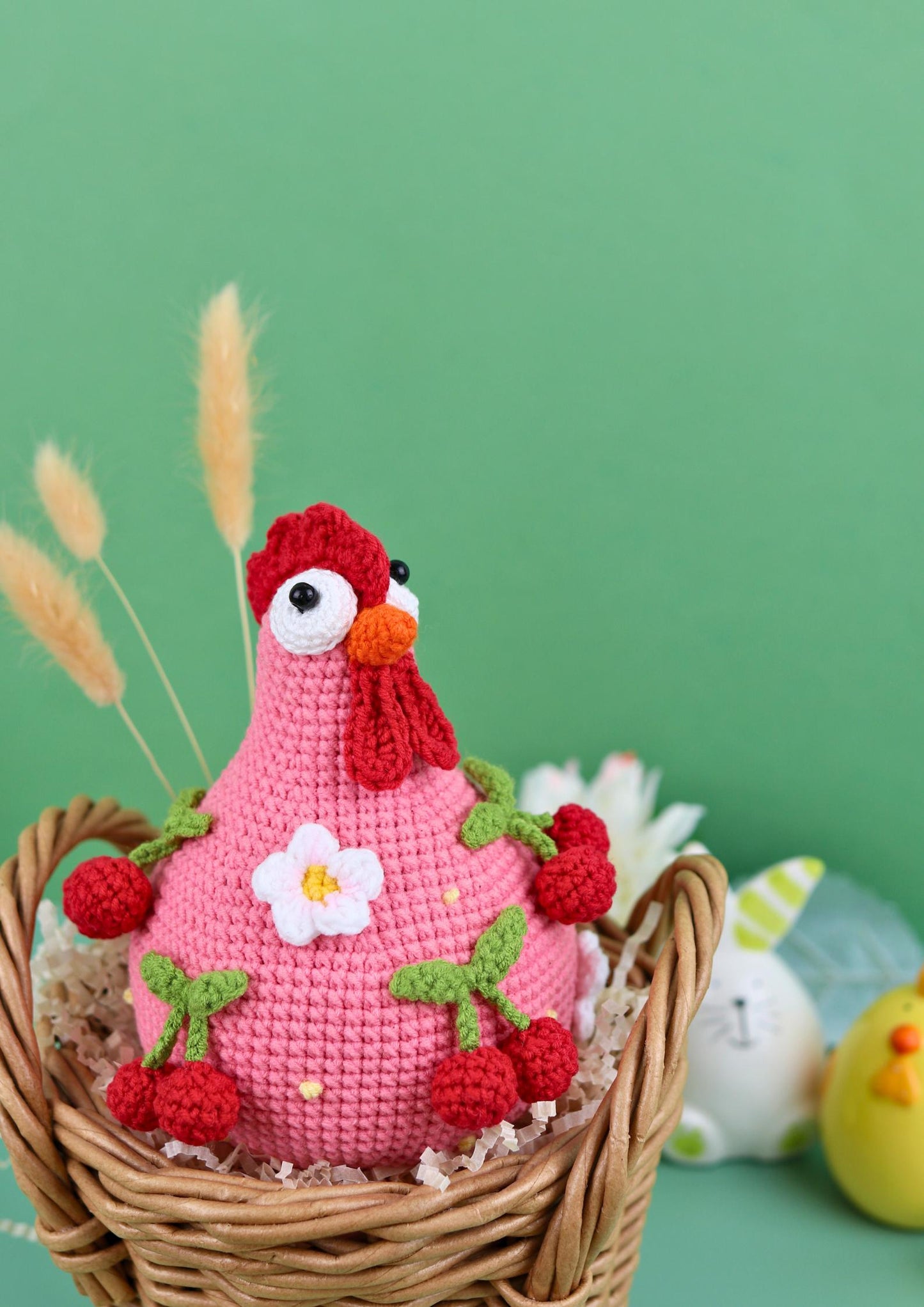 Crochet Chicken Amigurumi Pattern - Adorable DIY Crochet Hens, Easter Chick Toy, Cute Farm Animal PDF Tutorial, Spring Decor, Easy Crochet