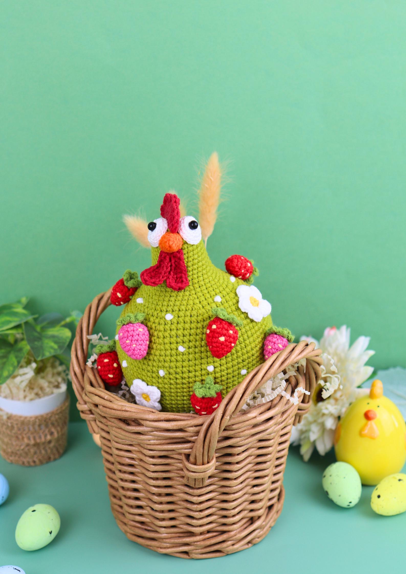 Crochet Chicken Amigurumi Pattern - Adorable DIY Crochet Hens, Easter Chick Toy, Cute Farm Animal PDF Tutorial, Spring Decor, Easy Crochet